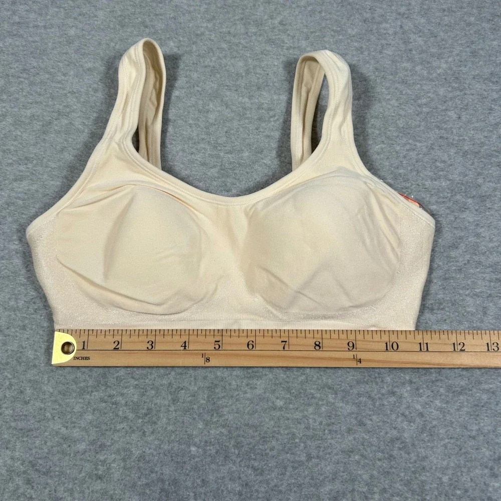 Truekind‎ Daily Comfort Wirefree Shaper Bra Womens Small Beige Light Support Bra
